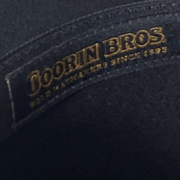 Goorin Bros Ruby Clark Wool Felt Fedora Hat Stiff Wide Brim Leather Band Black M main image 8